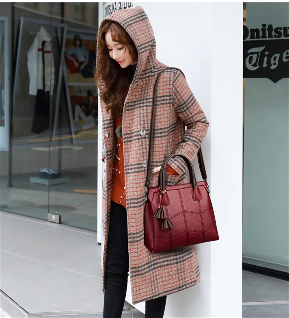 Genuine Leather Casual Tote Handbag