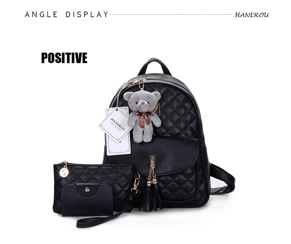 Bear Backpack For Girls (3 Pcs)