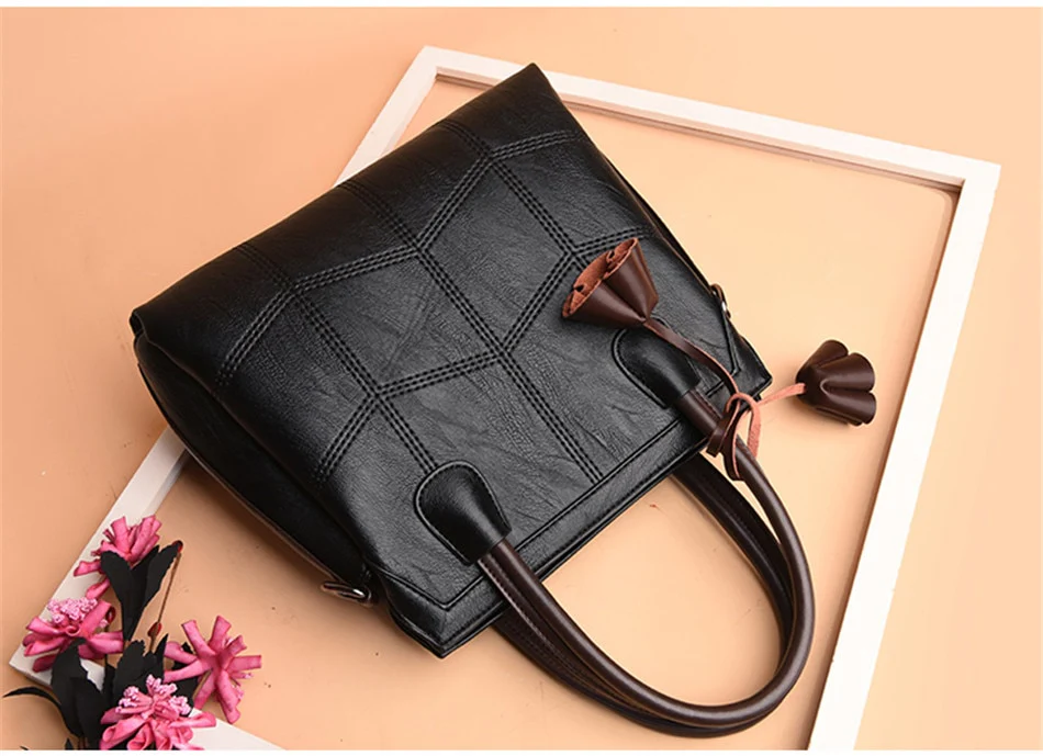 Genuine Leather Casual Tote Handbag