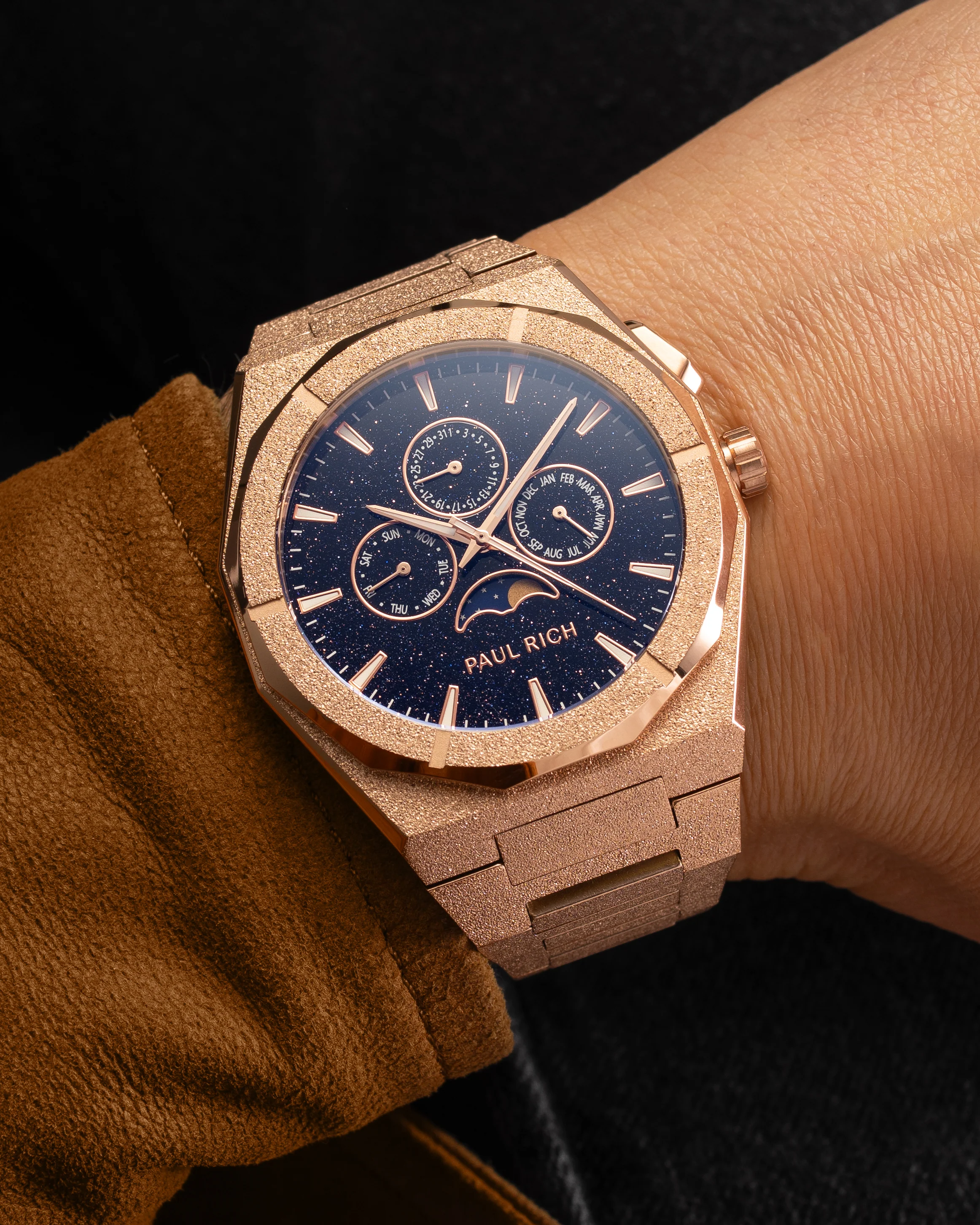 Moonphase Frosted Star Dust II Rose Gold