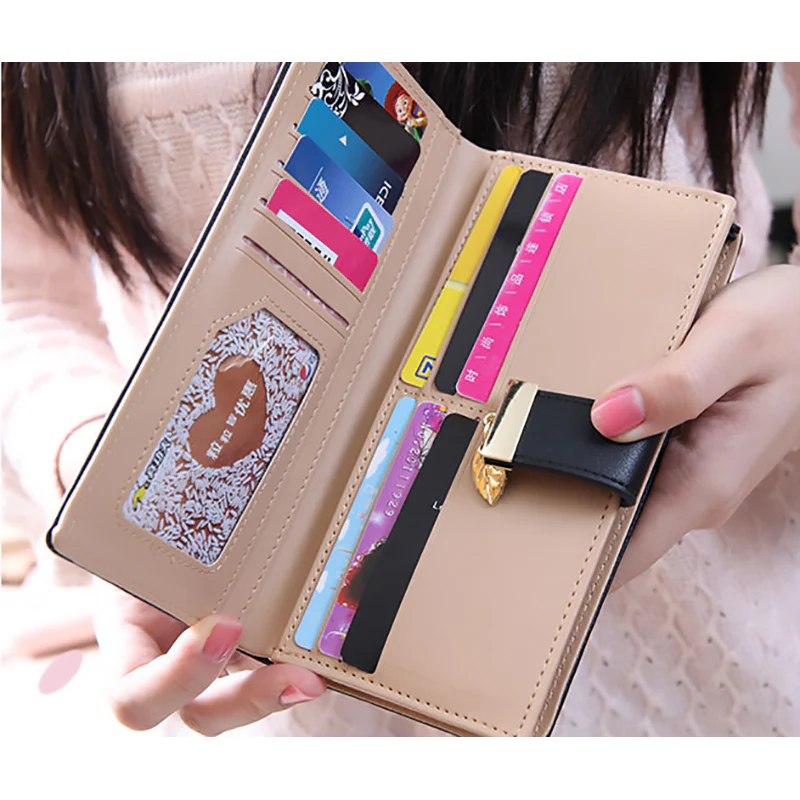 Hollow Leaves Long Wallet For Women
