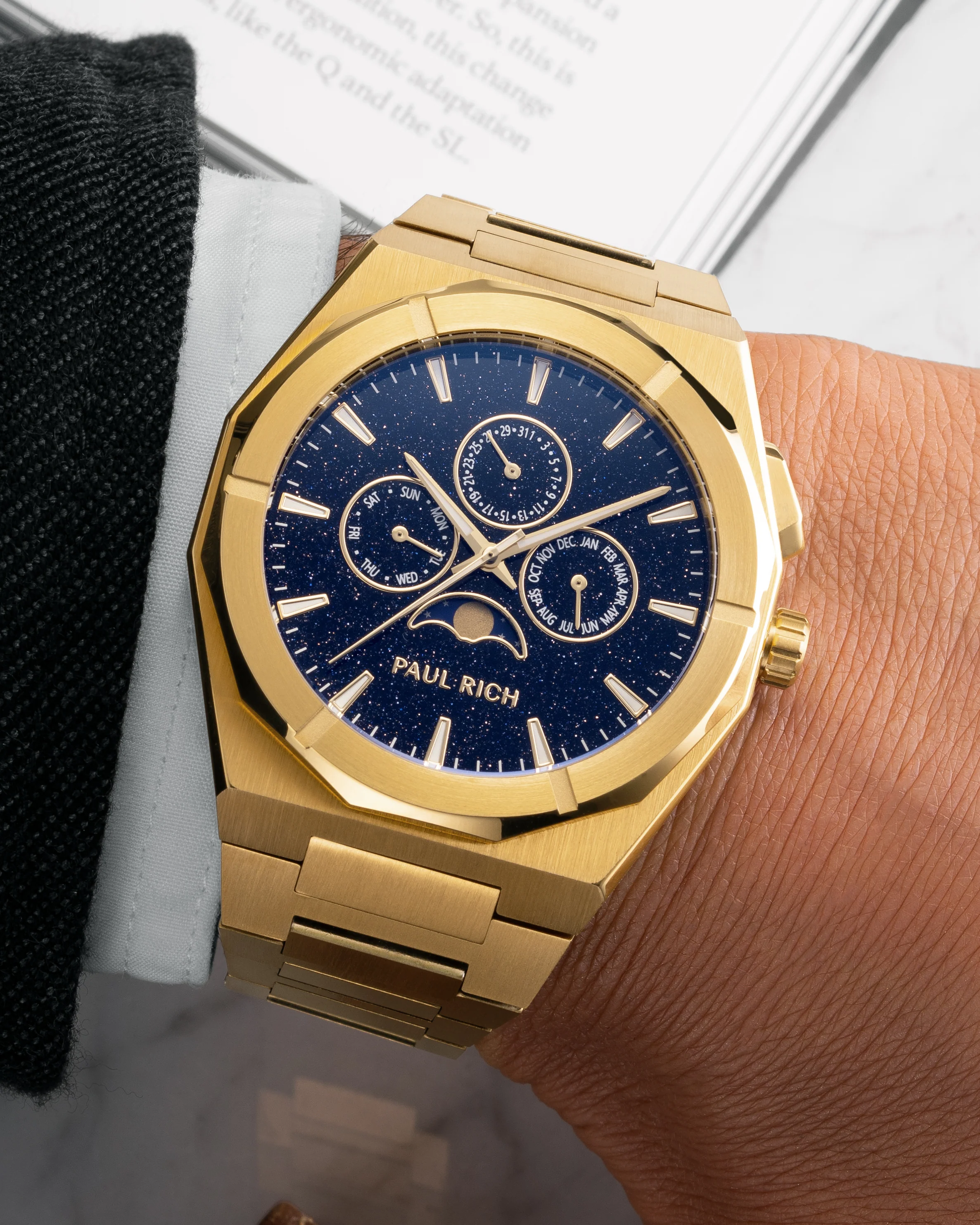 Moonphase Star Dust II Gold