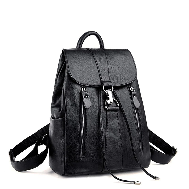High Quality Leather Female Backpack