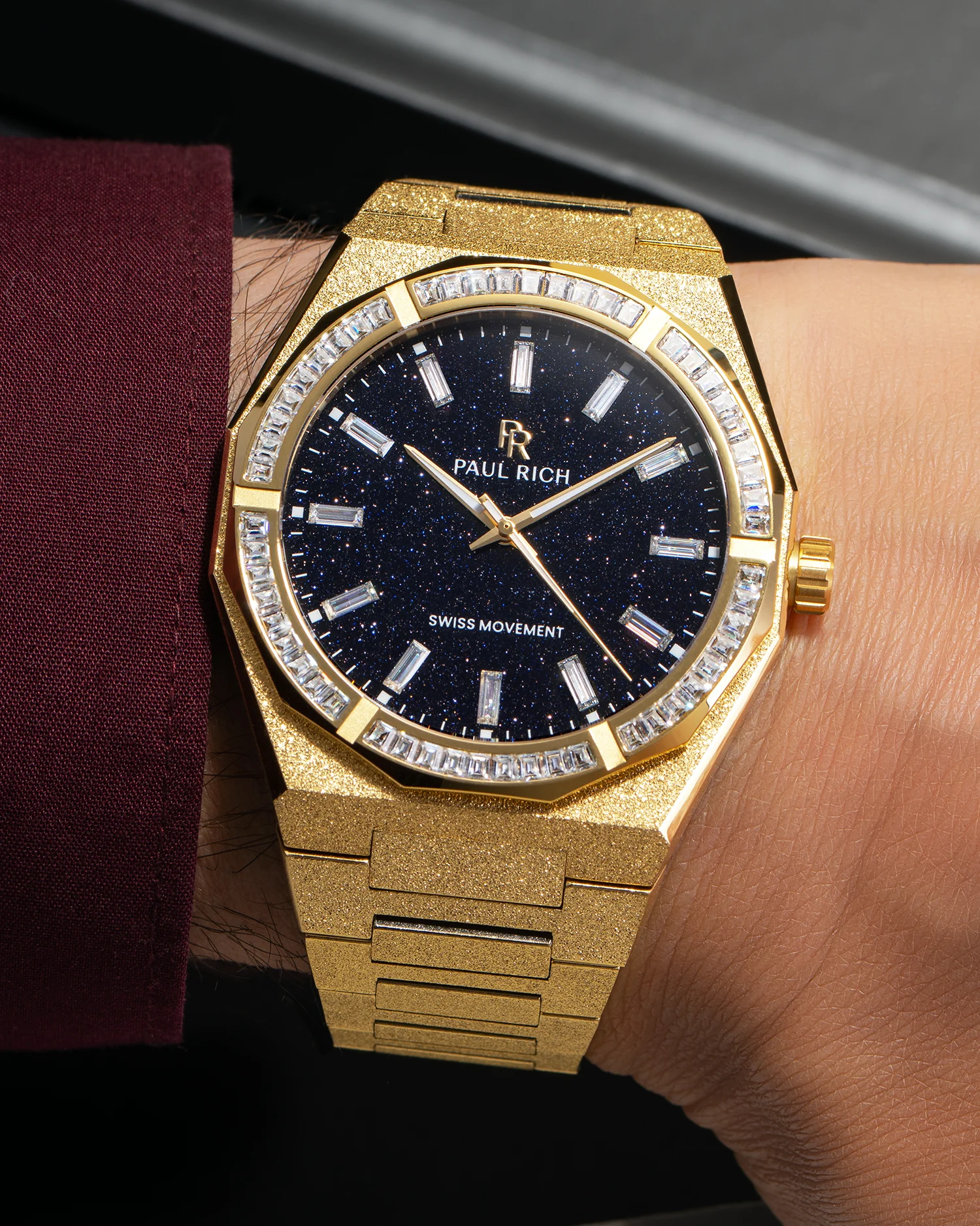 Moissanite Frosted Star Dust II Gold