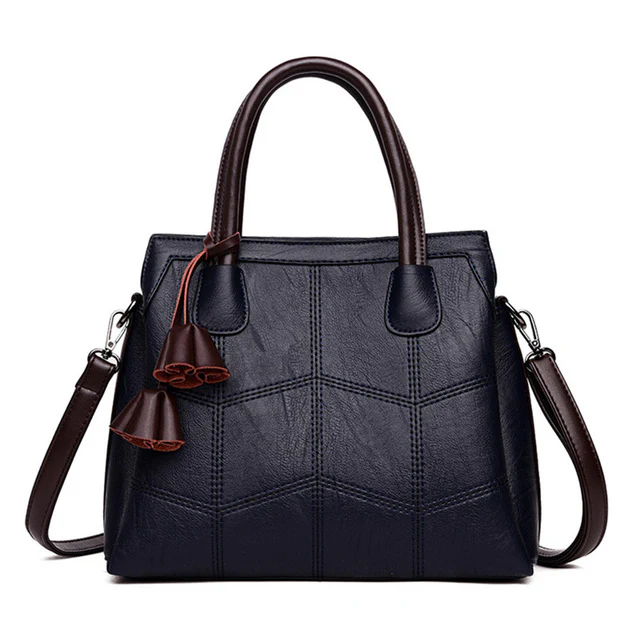Genuine Leather Casual Tote Handbag