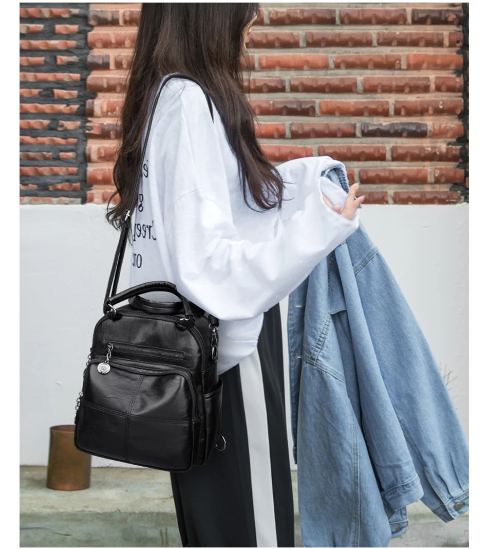 High Quality Woman's Leather Backpack