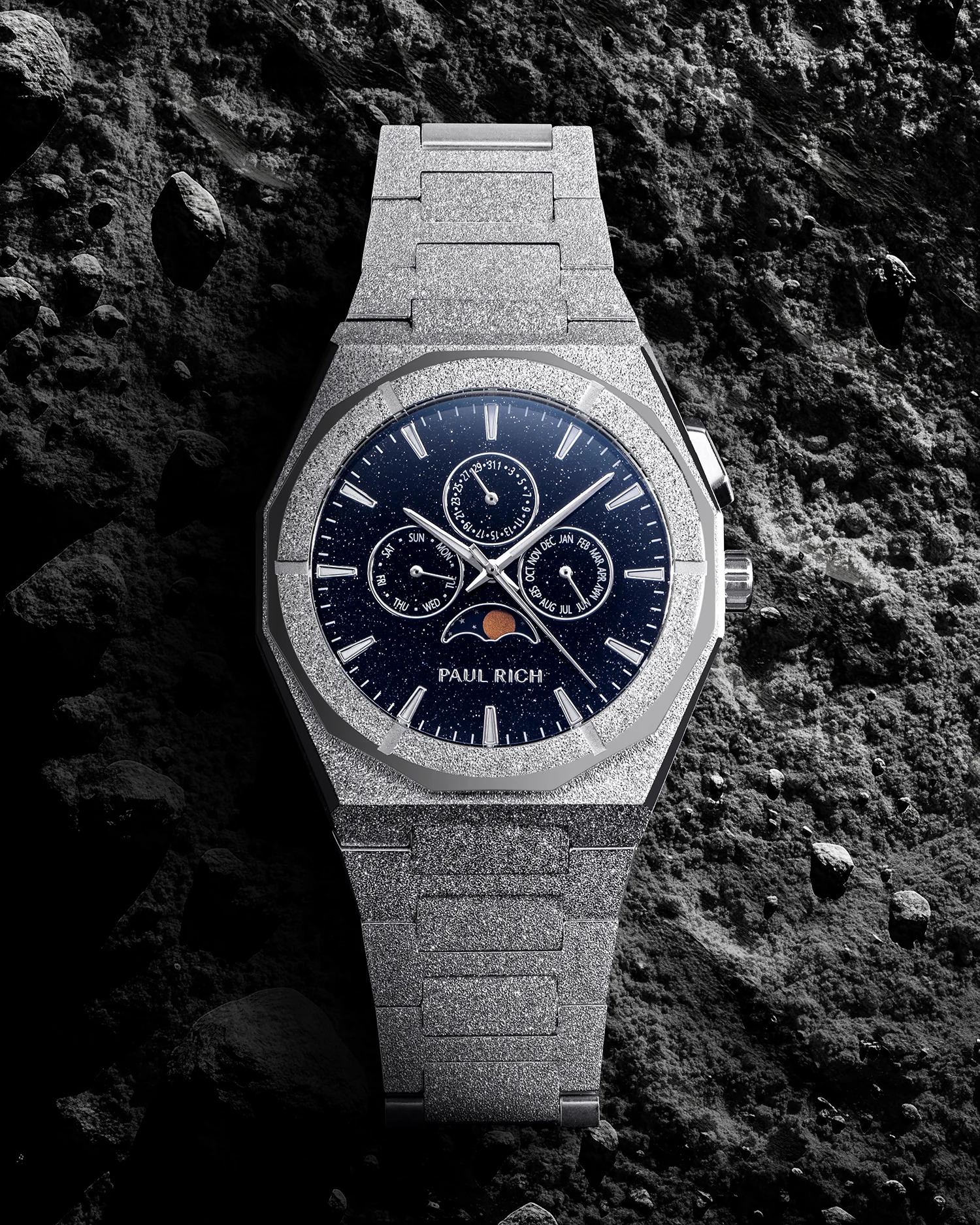 Moonphase Frosted Star Dust II Silver