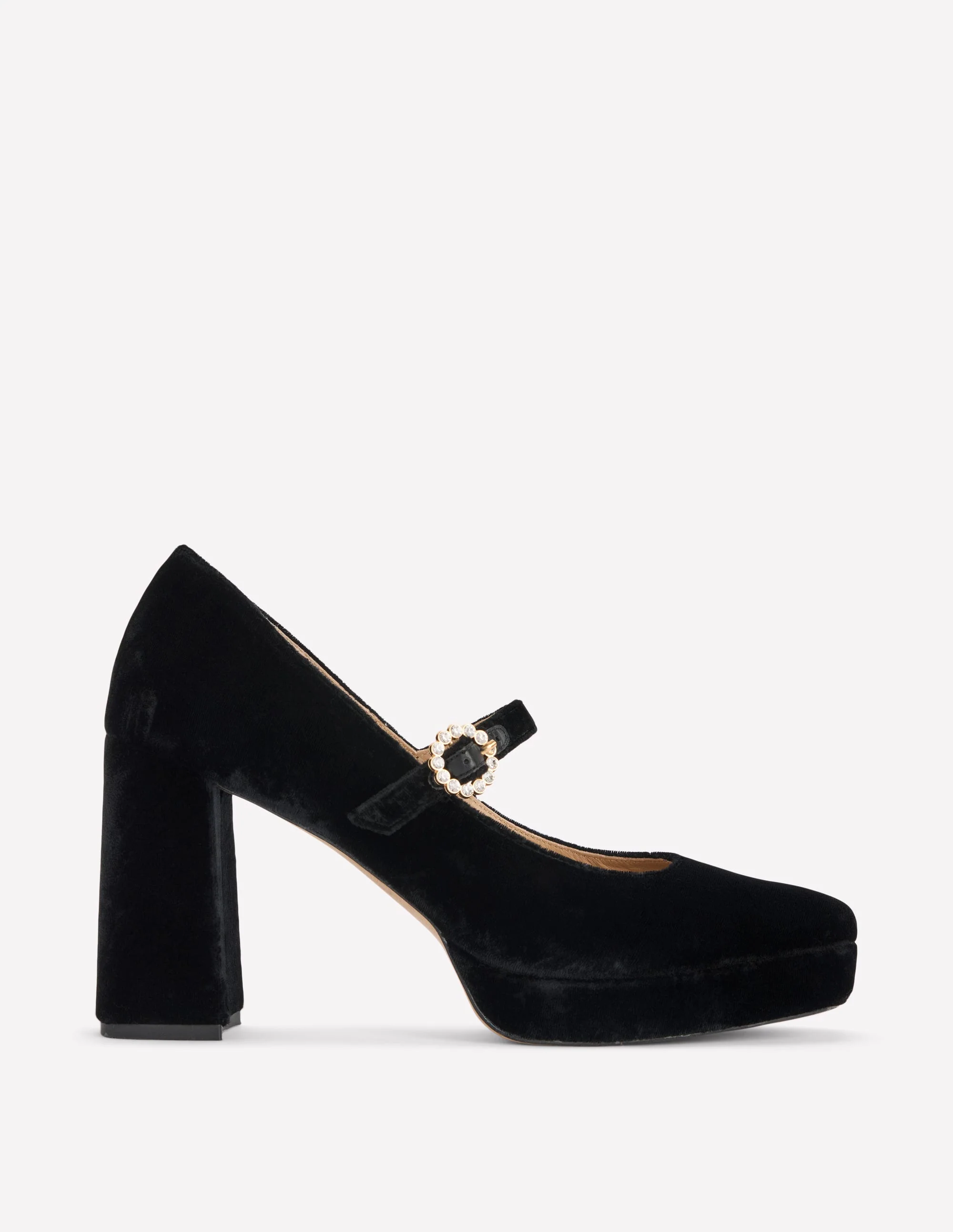 Platform Mary Janes-Black