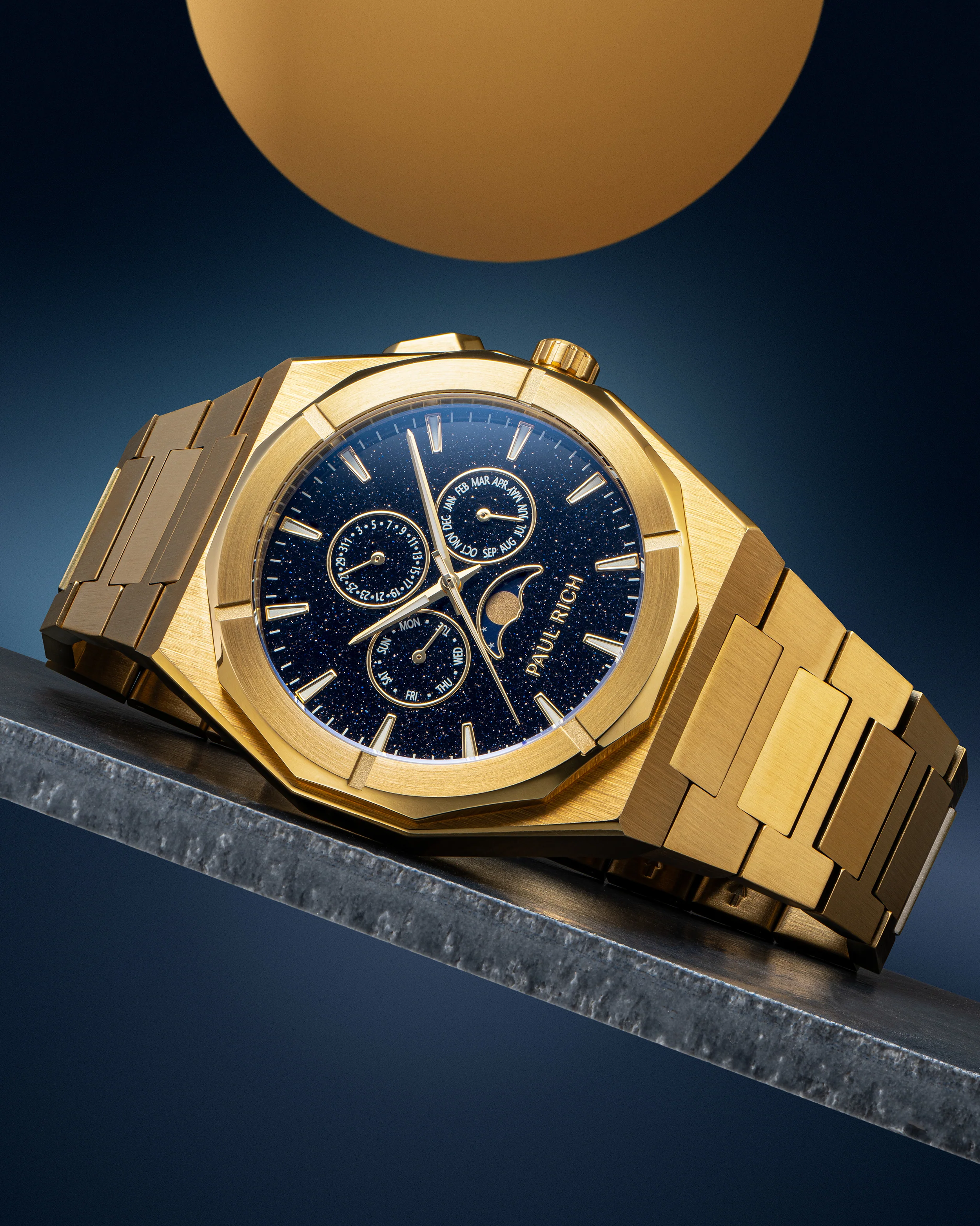 Moonphase Star Dust II Gold