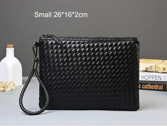 PU Leather Knitting Design Clutch