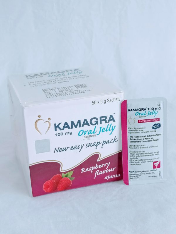 Scatola di gel Kamagra Oral Jelly Raspberry 50