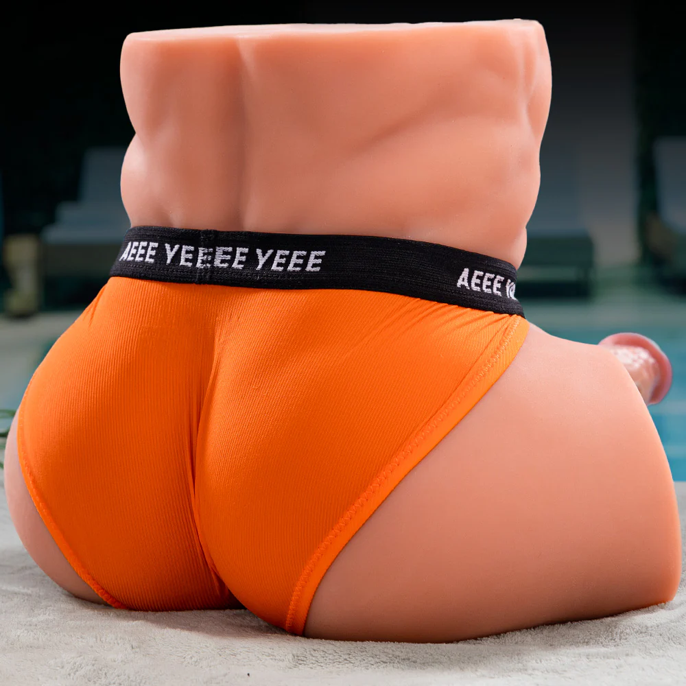 AI Male Torso Sex Doll Thrusting & Vibrating Dildo for Women Man