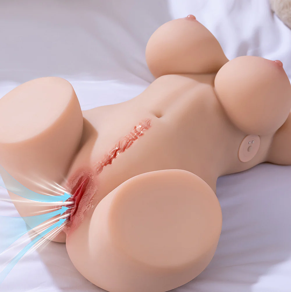 Telescopic Sex Doll Vibrating Male Masturbator Sex Toy for Men 15LB - Debby