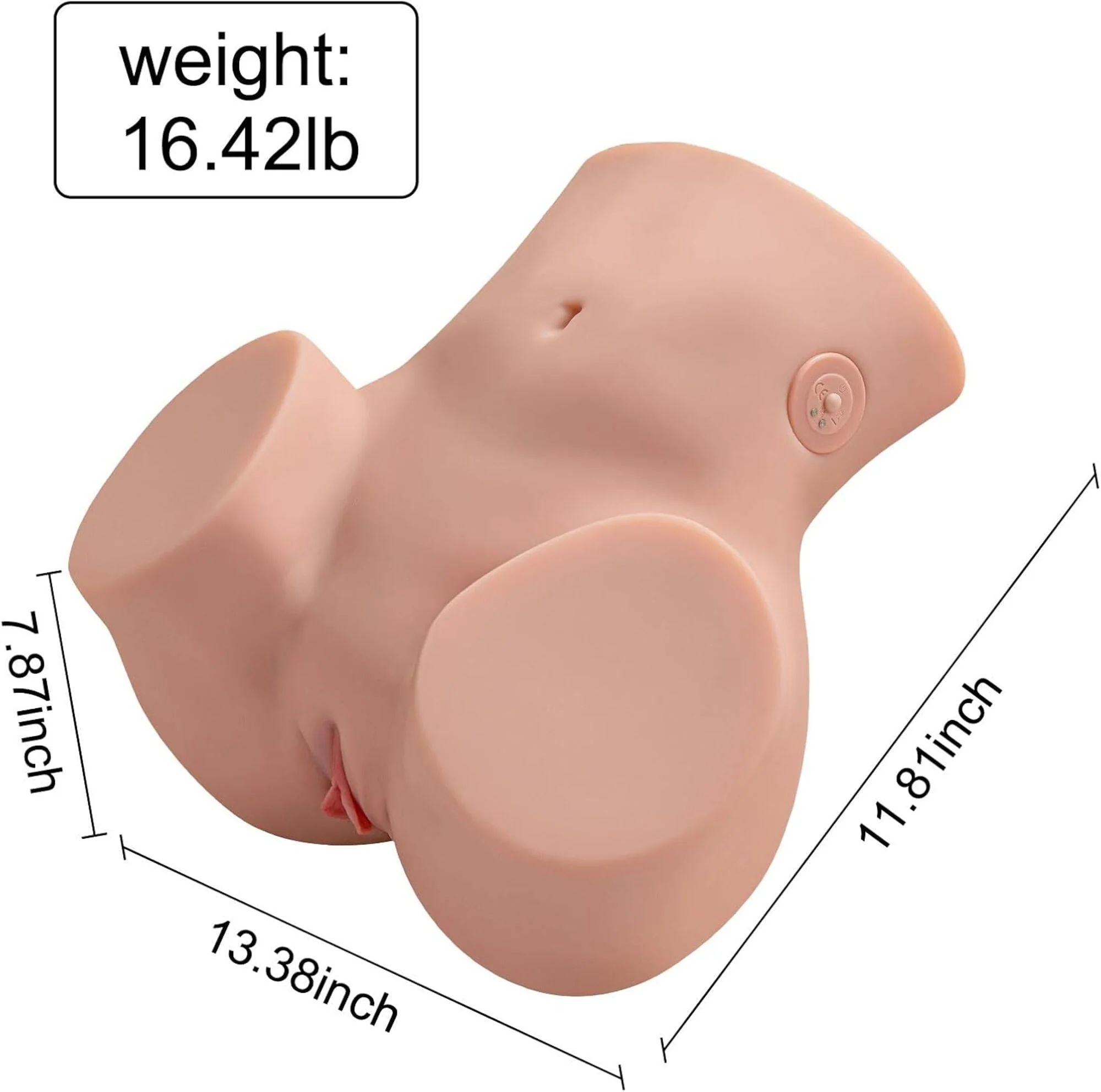Thrusting Vibration Sex Doll Adult Toys 3D Lifelike Soft Butt - 16.4LB - Sydni
