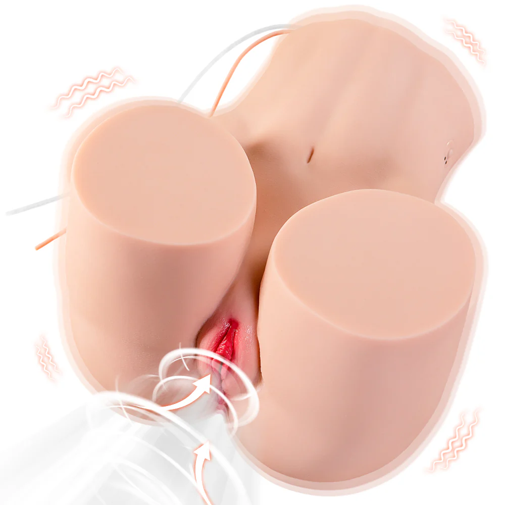 Sucking & Vibrating Sex Doll Male Sex Toy  3D Lifelike Soft Butt 25LB - Brigitte