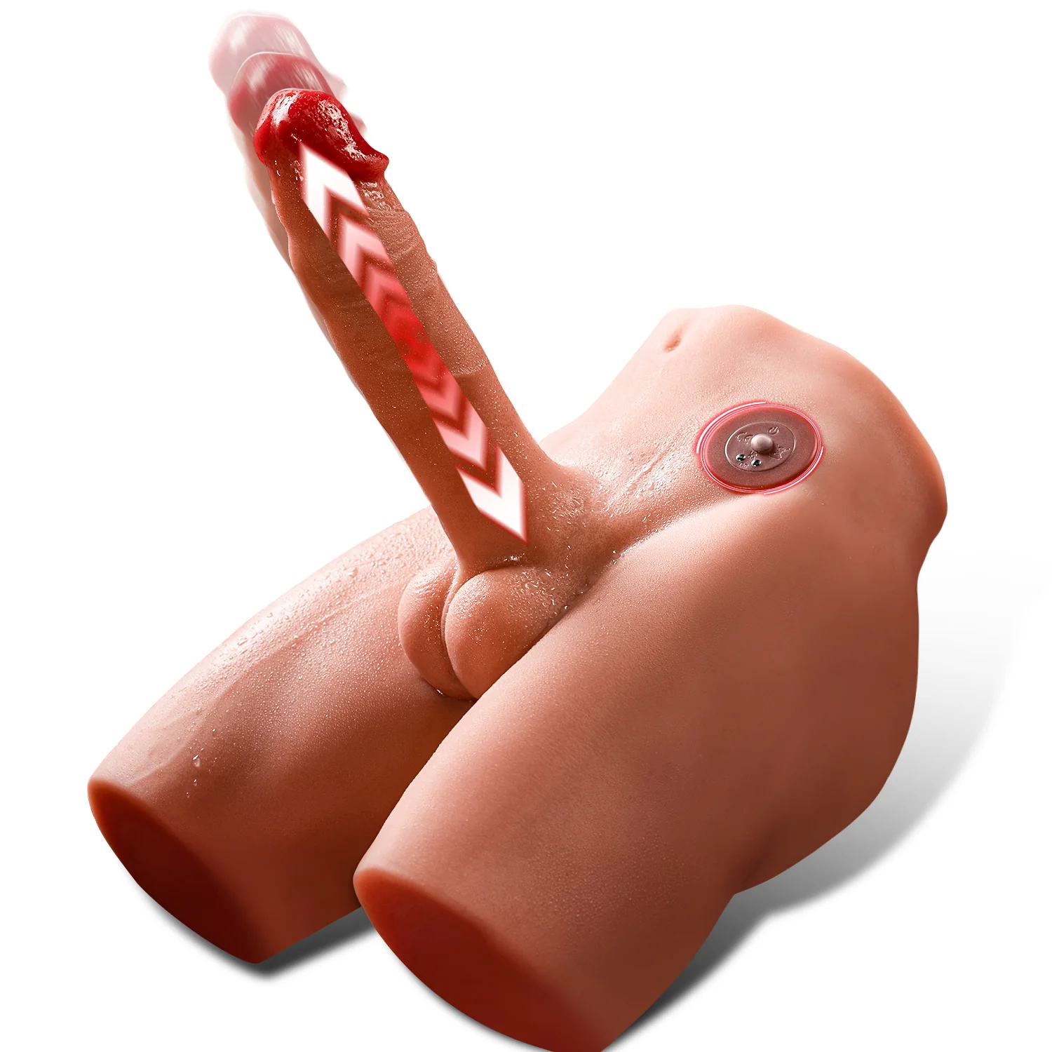 Male Sex Doll 9 In Thrusting & Vibrating Dildo G-spot Wiggling Dildos 11LB - Jensen