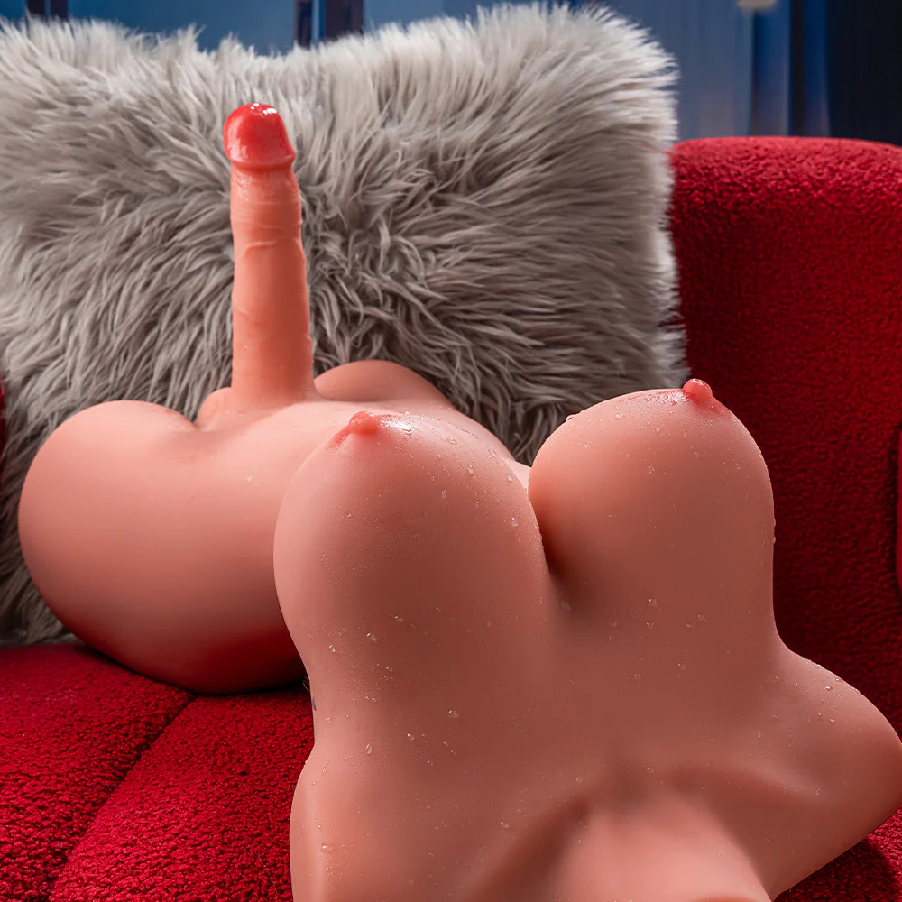 Woman Sex Doll Torso Thrusting Dildo Big Boob Vibrating Cock Tight Anal 18.2LB - Apri 2.0