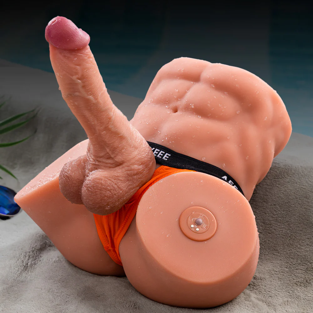 AI Male Torso Sex Doll Thrusting & Vibrating Dildo for Women Man