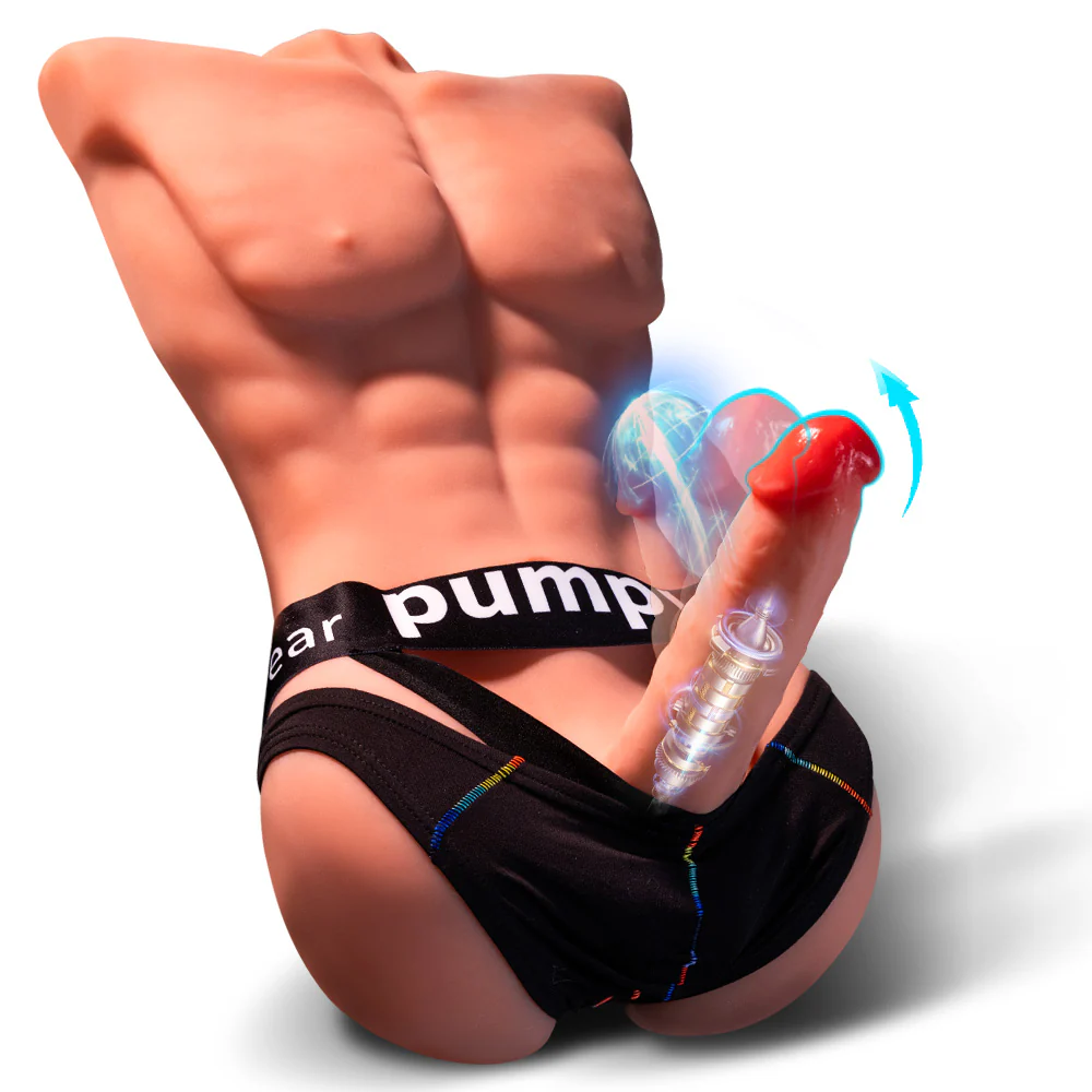 Male Sex Doll with Vibrating & Wiggling Dildo Realistic Adult 15LB Doif 2.0