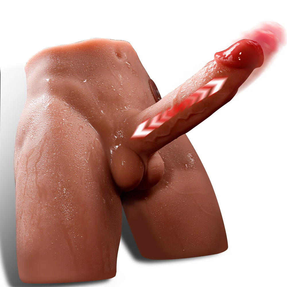 Male Sex Doll 9 In Thrusting & Vibrating Dildo G-spot Wiggling Dildos 11LB - Jensen