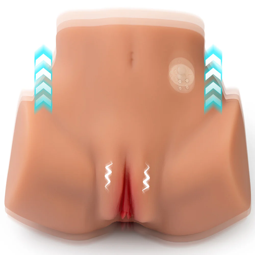 Vibrating Sex Doll Male Masturbator Pocket Pussy 10 Modes 5LB Soft Butt - Vicky