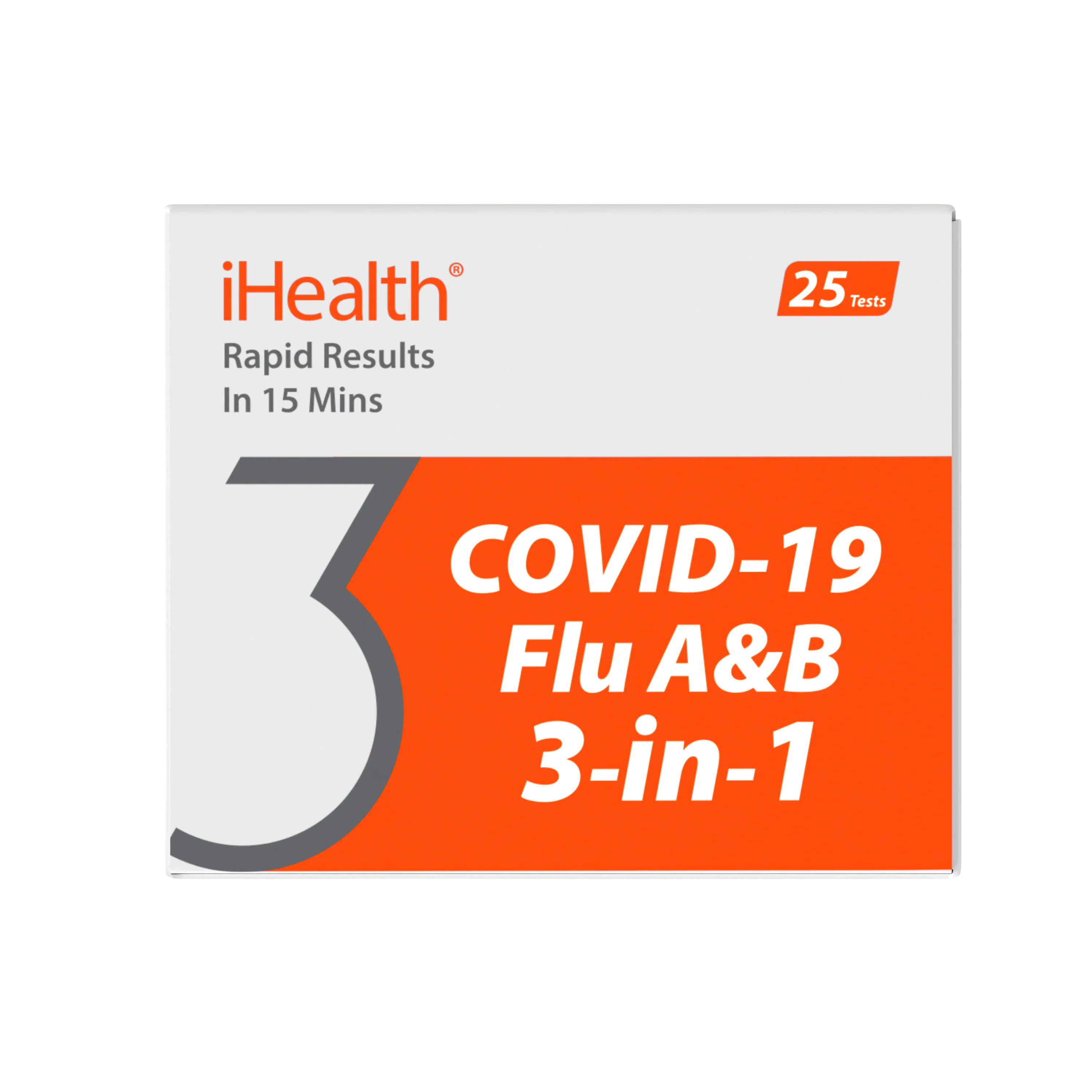 iHealth COVID-19/Flu A&B Rapid Test Pro(25 tests per kit, Point of Care only)