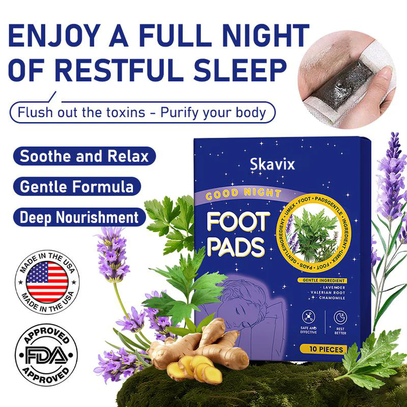 Skavix™ Deep Relaxing Foot Patches  – Soothe Tired Feet, Relieve Stress, Promote Relaxation & Better Sleep