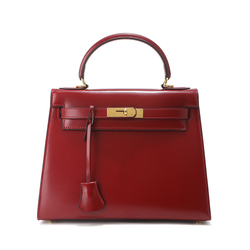 Box Cowhide Kelly Bag 28cm