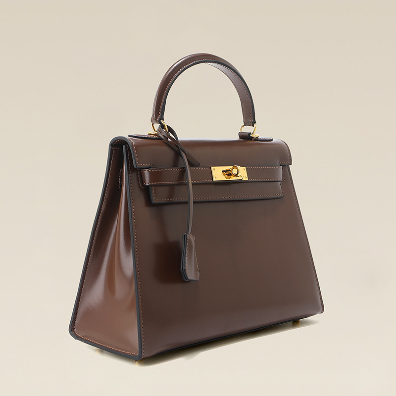 Box Cowhide Kelly Bag 28cm