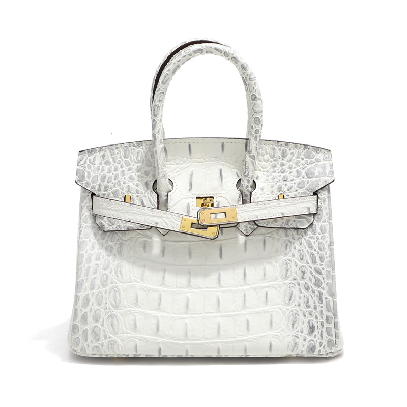Crocodile Pattern Birkin Bag Handbag