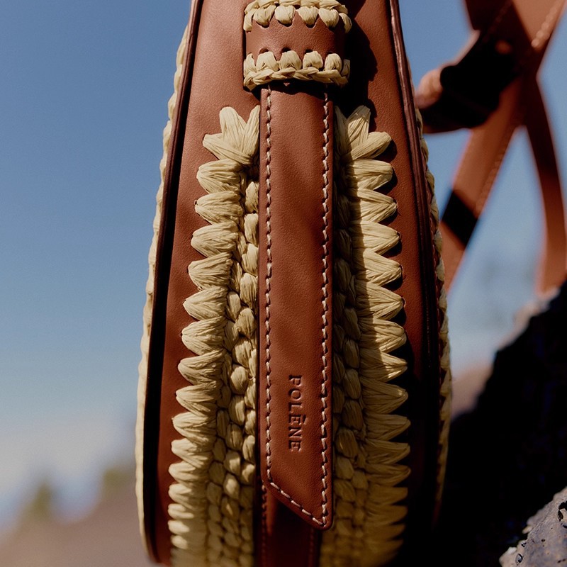 Polene Handheld Woven Crossbody Bag