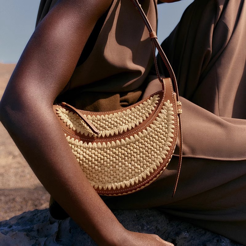 Polene Handheld Woven Crossbody Bag