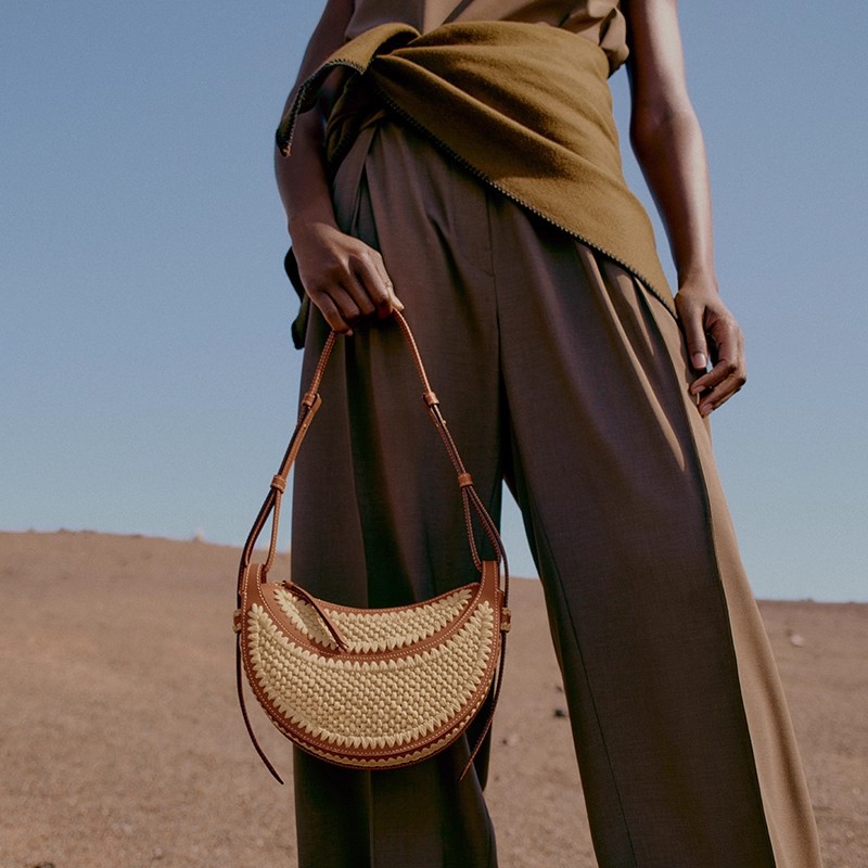 Polene Handheld Woven Crossbody Bag