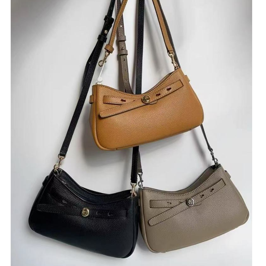 001 2025  Latest 179986 Romy Series Pebbled Top Zip Crossbody Bag Shoulder Bag