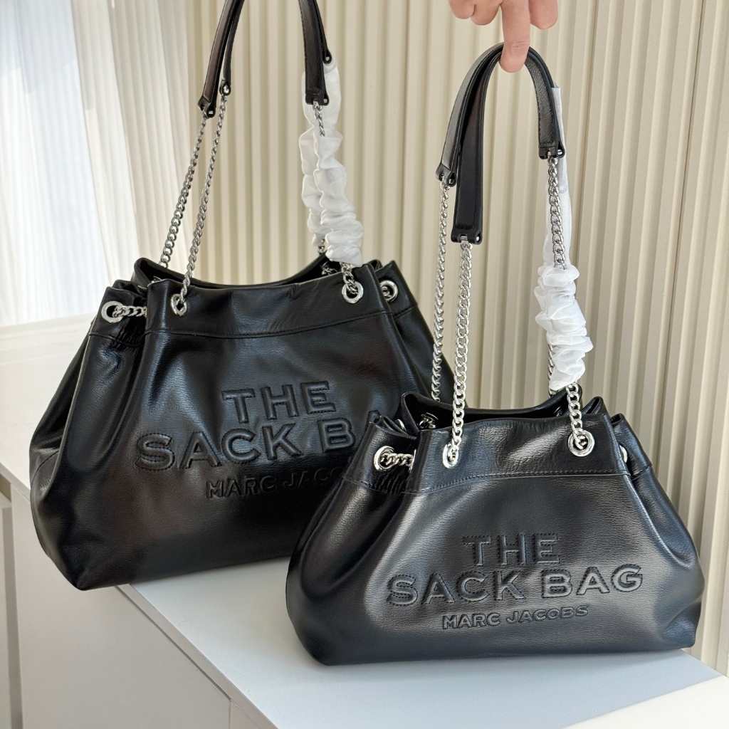 MARC JACOBS Latest CHAIN SACK Cowhide leather large capacity chain shoulder bag Crossbody bag