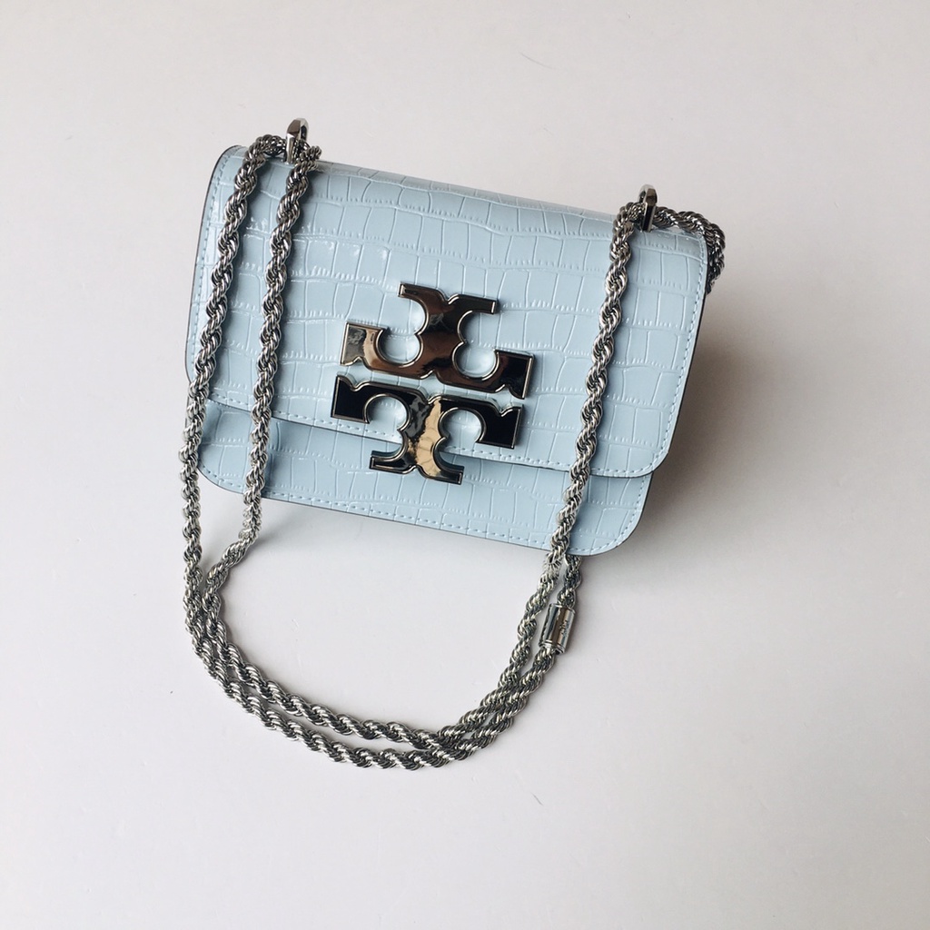 T/B new 206/219 Light Blue ELEANOR Series Chain Bag Shoulder Bag Crossbody Bag