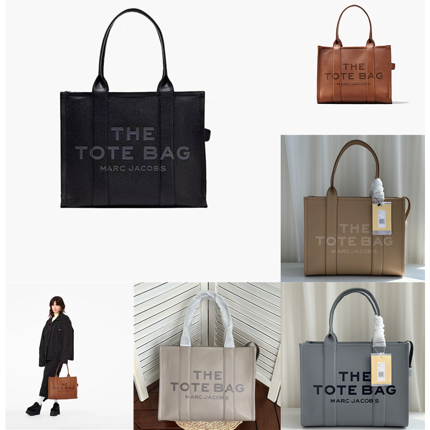 MARC JACOBS 41cm Large Size Cow Leather Shopping Bag Handbag Tote Bag