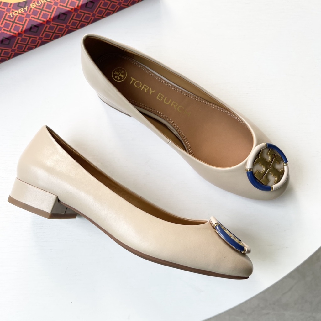 001 Fashion Metal Round Buckle Mid-Heel Round Toe Shoes