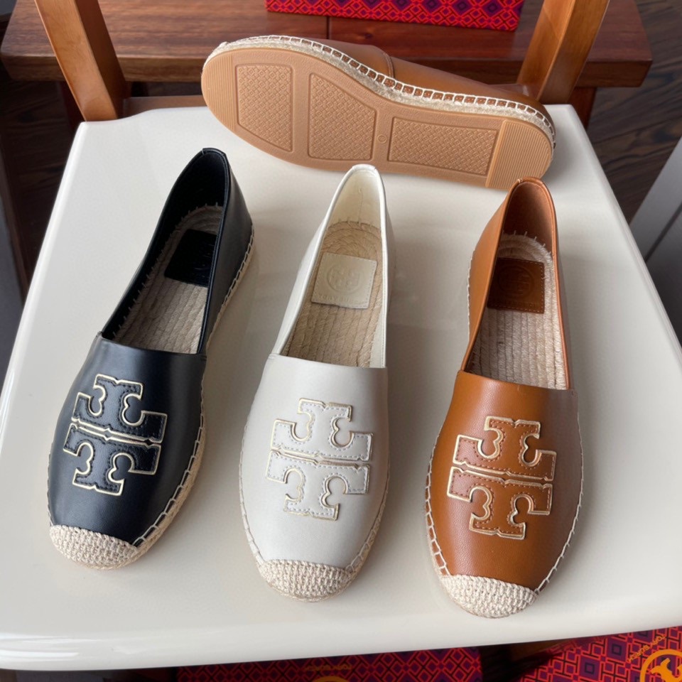 001 TORY BURCH fisherman shoes leather cover available in three colors