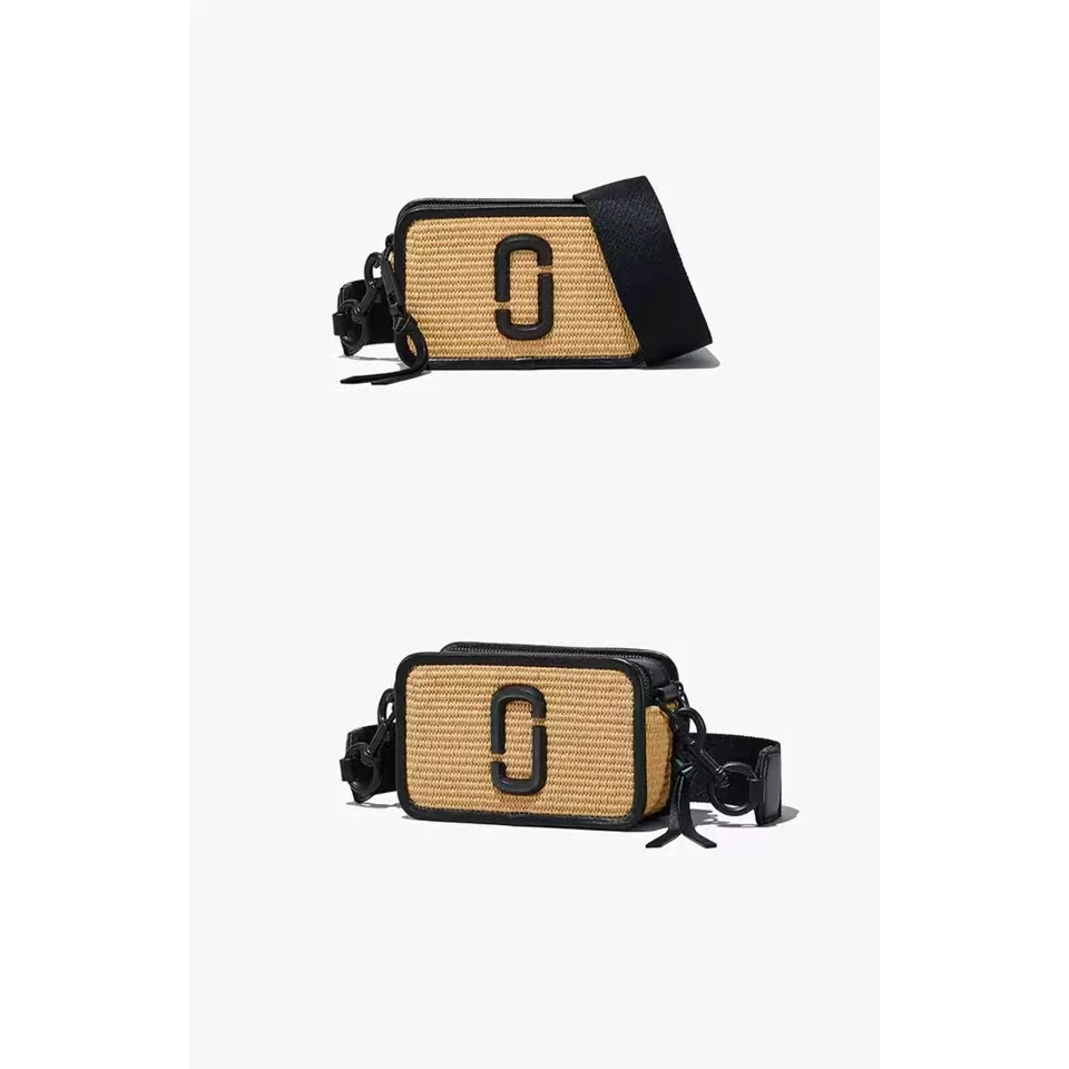 001 black/ 255 beige new woven camera bag shoulder bag