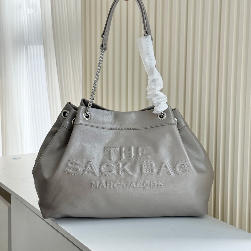 MARC JACOBS Latest CHAIN SACK Cowhide leather large capacity chain shoulder bag Crossbody bag