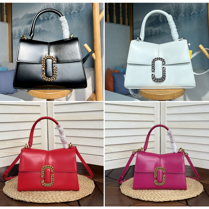 MARC JACOBS large size New Style Glossy Leather Handbag Shoulder Bag