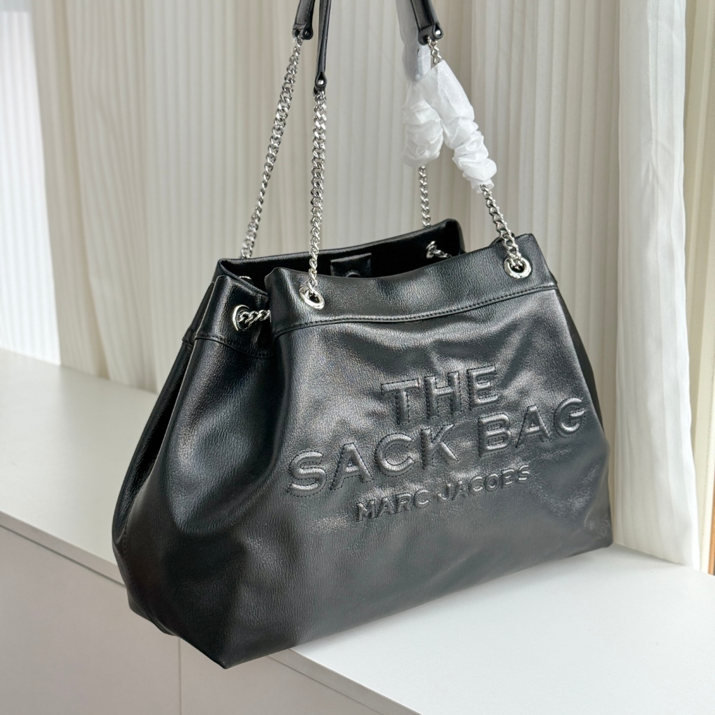 MARC JACOBS Latest CHAIN SACK Cowhide leather large capacity chain shoulder bag Crossbody bag
