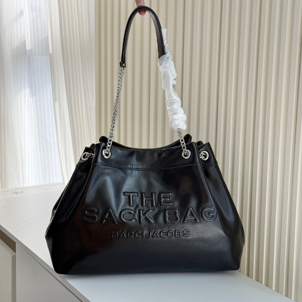 MARC JACOBS Latest CHAIN SACK Cowhide leather large capacity chain shoulder bag Crossbody bag