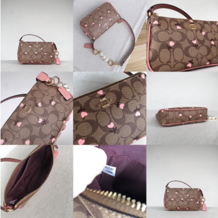 COACH Nolita 19 Signature Women Shoulder Mahjong Bag