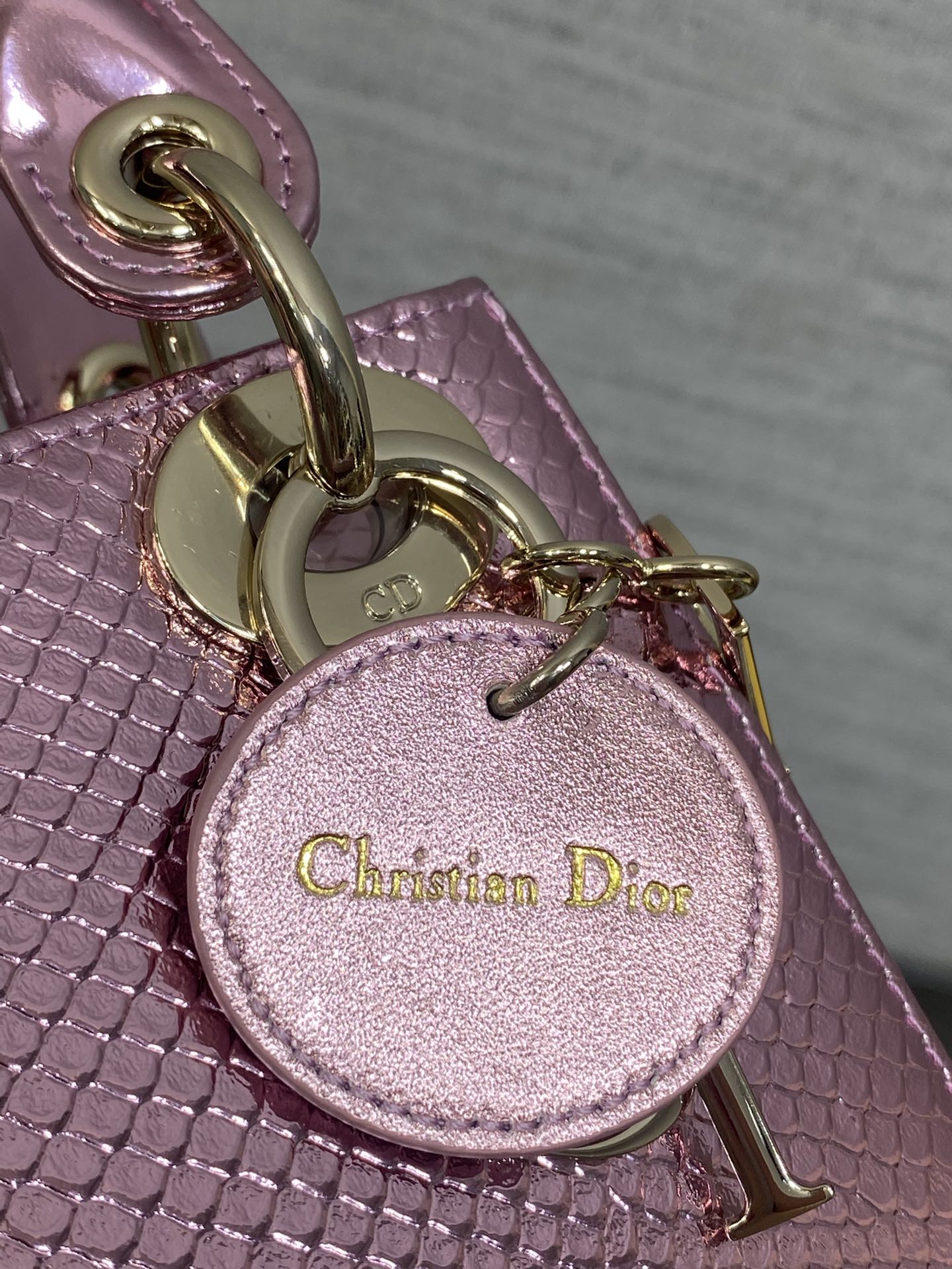 Chanel Lady Diana's three-compartment rare snake skin handbag