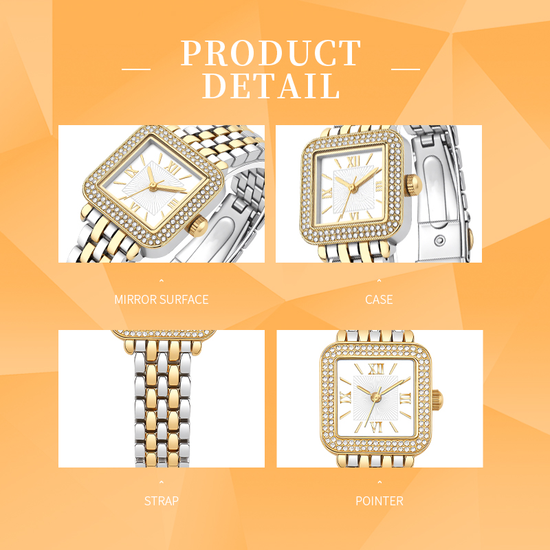 New French Hot-selling Alloy Material Elegant square Ladies Pointer Watch