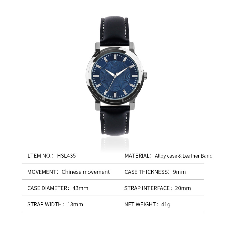 Low Price Wholesale Alloy case Men's Stylish Simple Pointer Quartz Watch