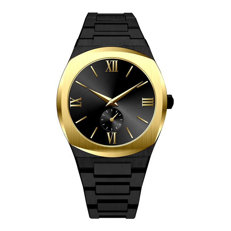 Low MOQ 10pcs Custom LOGO Waterproof Stainless Steel  Men Quartz  Wrist Watch