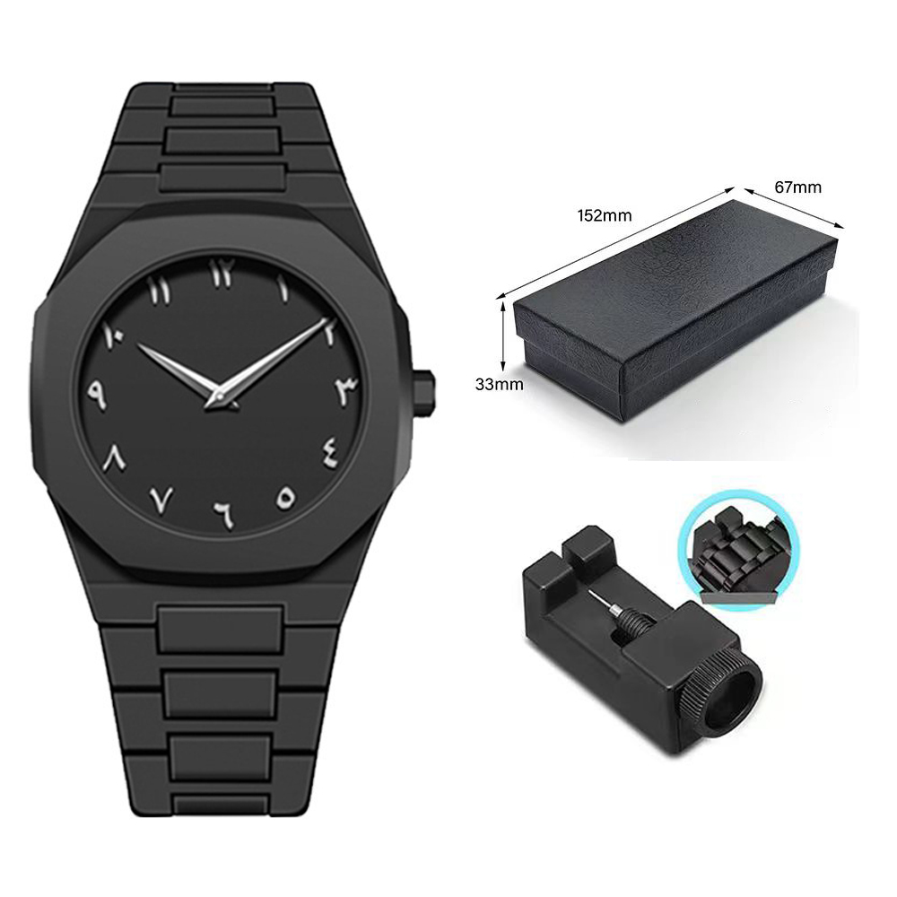 No logo Fashion Men's Wristwatch Quartz Watch for Men Gift Set Wholesale Watches Tools with Box Set Custom Wrist Watches Set